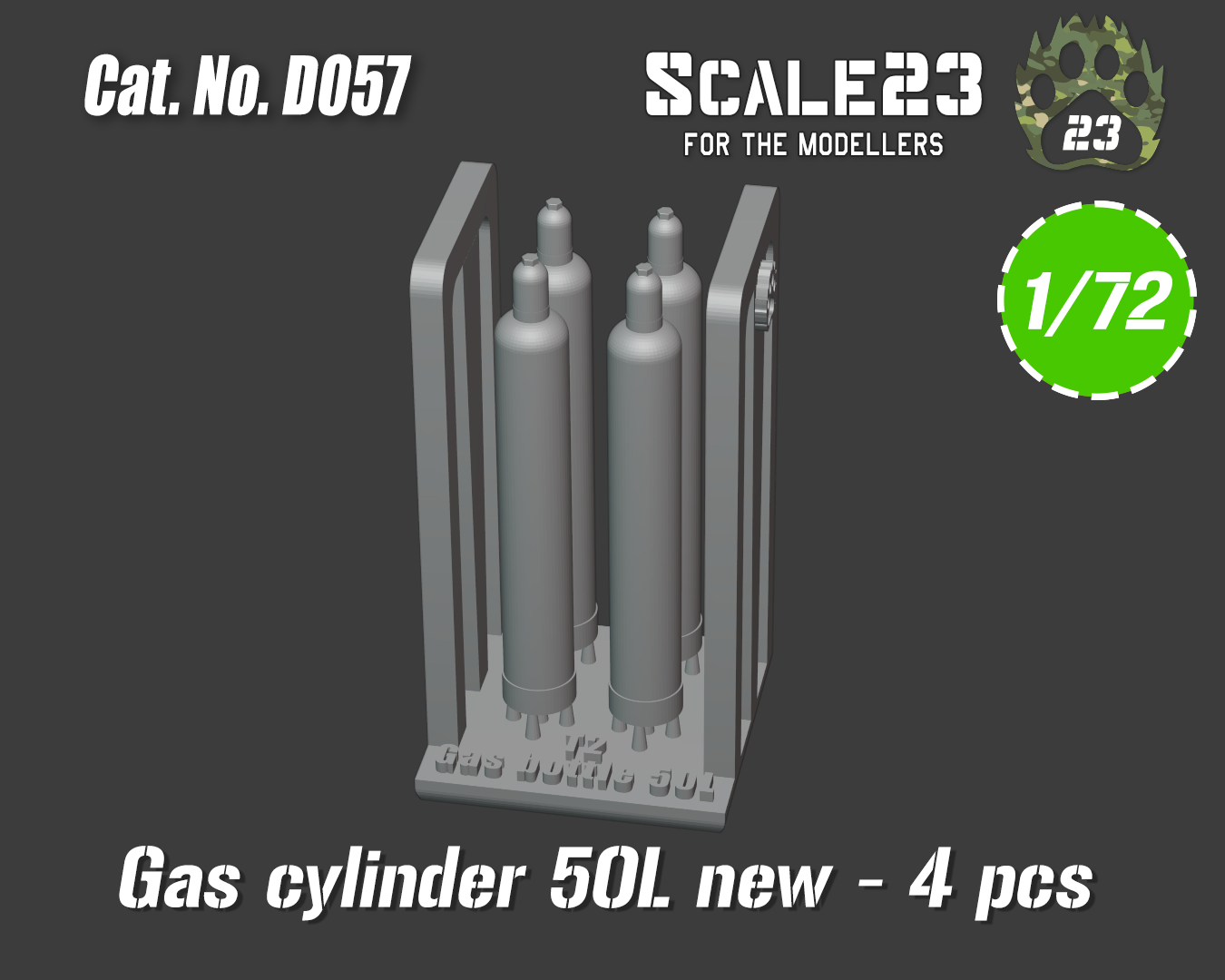 Gas cylinder 50L - new (4pc)