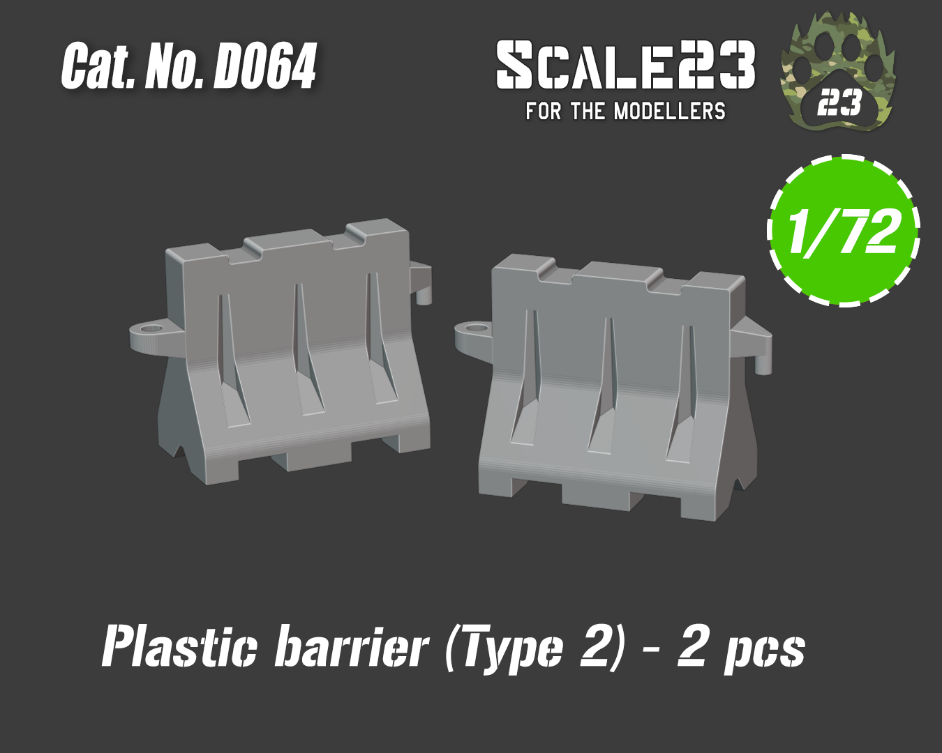 Plastic barrier - type 2 (2pc) - Click Image to Close