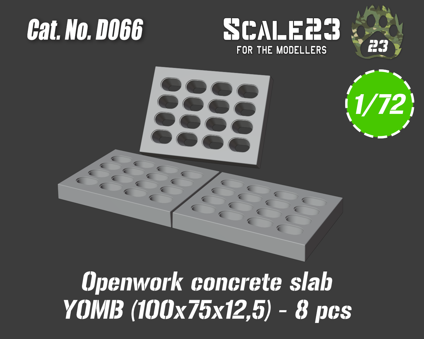 Openwork concrete slab YOMB 100x75x12,5 (8pc)