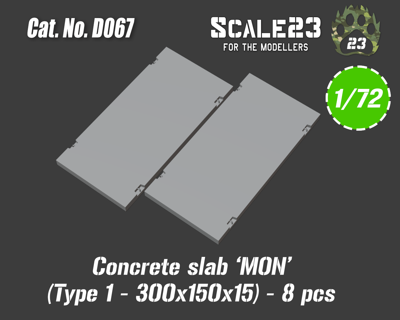 Concrete slab MON 300x150x15 - type 1 (8pc)