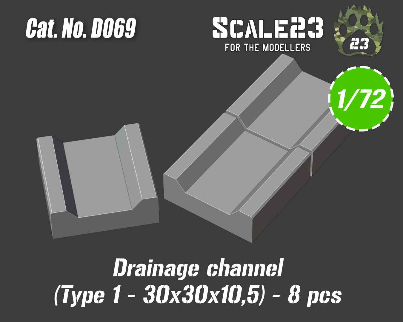 Drainage channel 30x3010,5 (8pc)