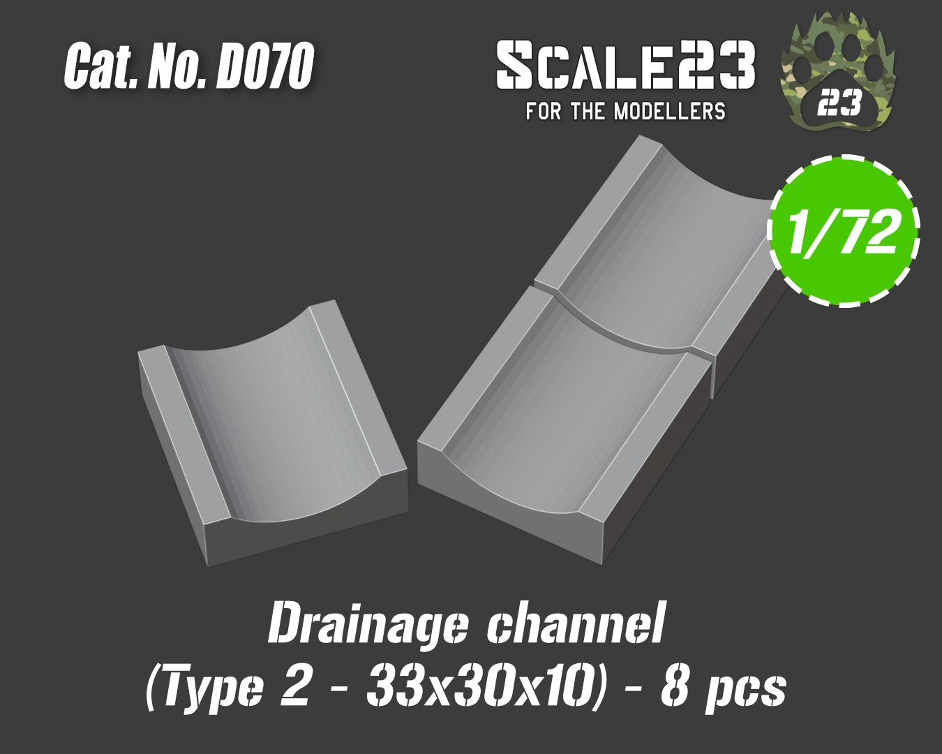 Drainage channel 33x30x10 (8pc)