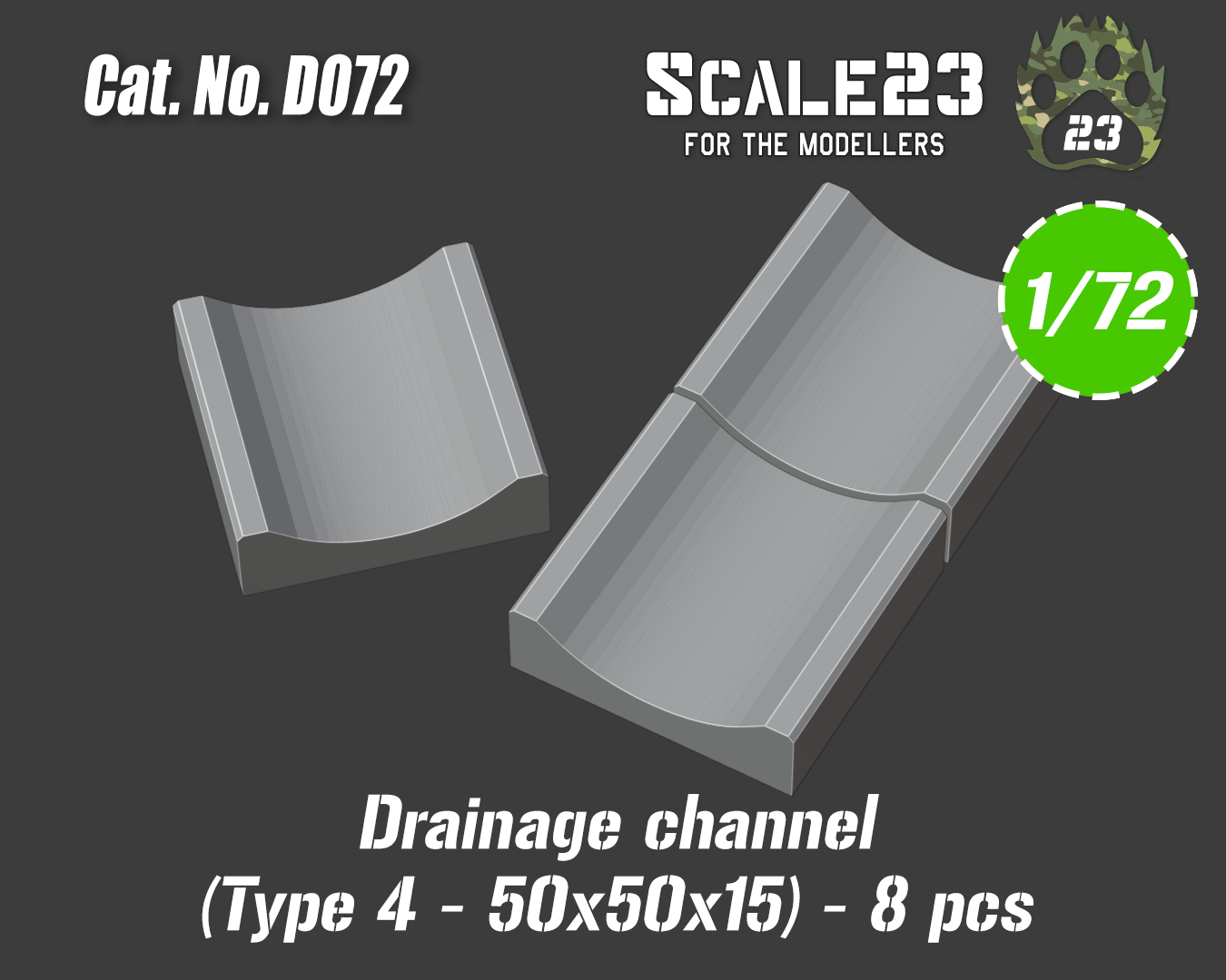 Drainage channel 50x50x15 (8pc)