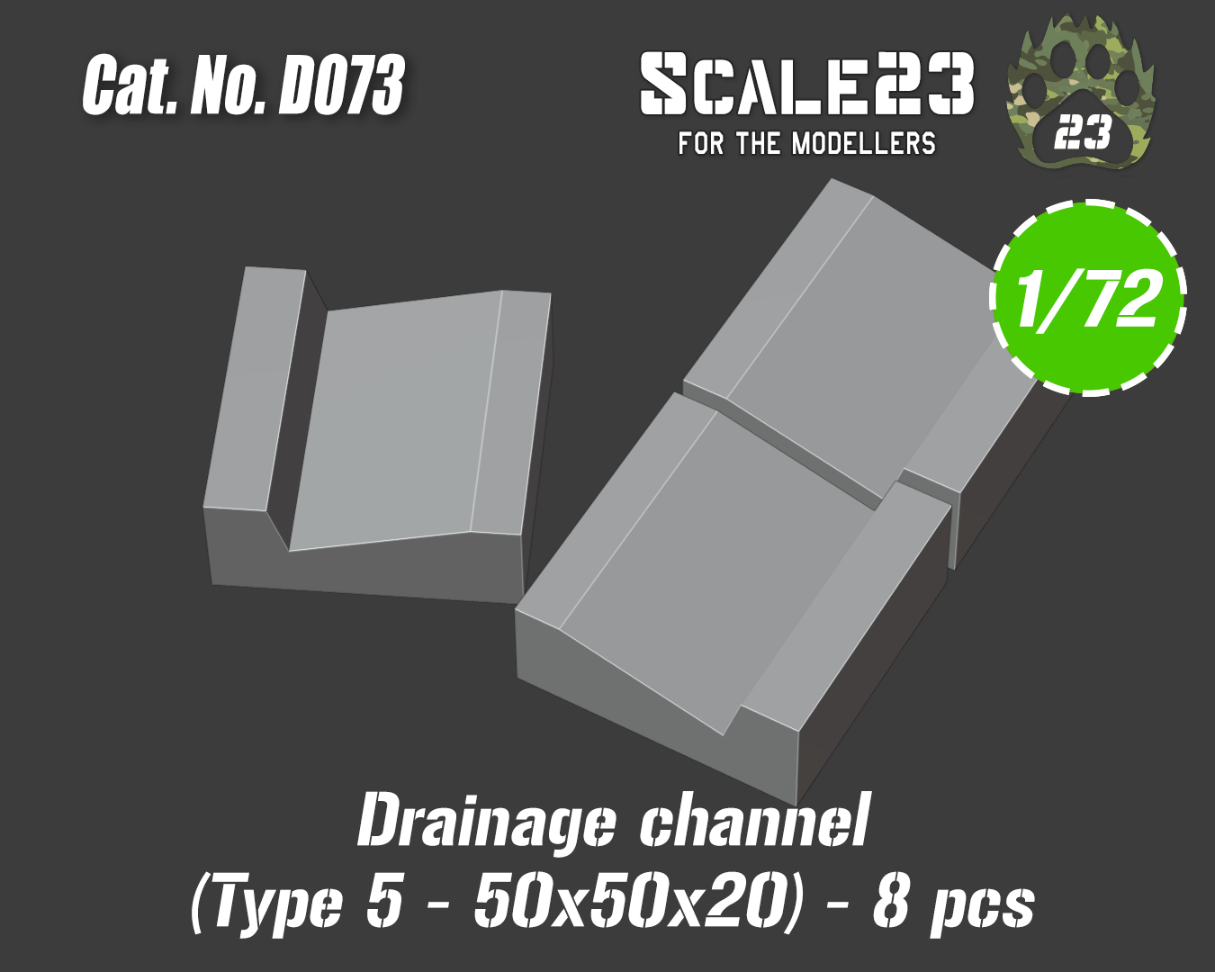 Drainage channel 50x50x20 (8pc)