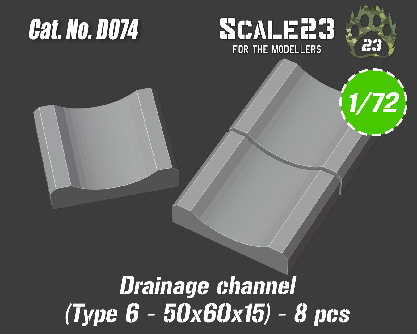 Drainage channel 50x60x15 (8pc)