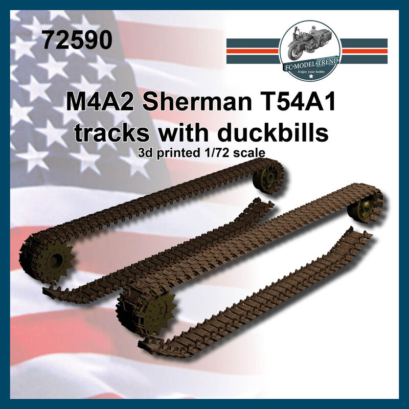 M4A2 Sherman T54 tracks with duckbills