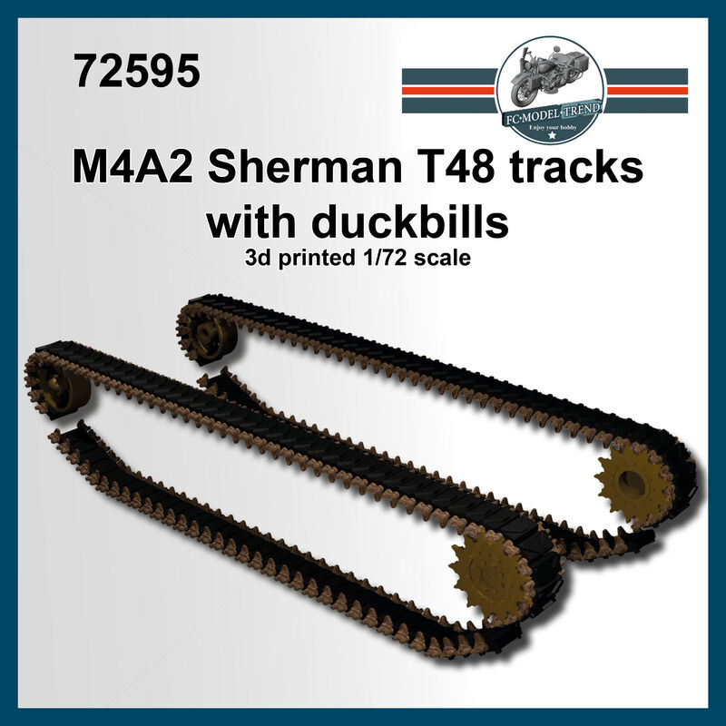 M4A2 Sherman T48 tracks with duckbills