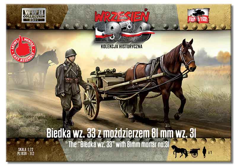 Horse carriage wz.33 "Biedka" with 81mm mortar wz.31