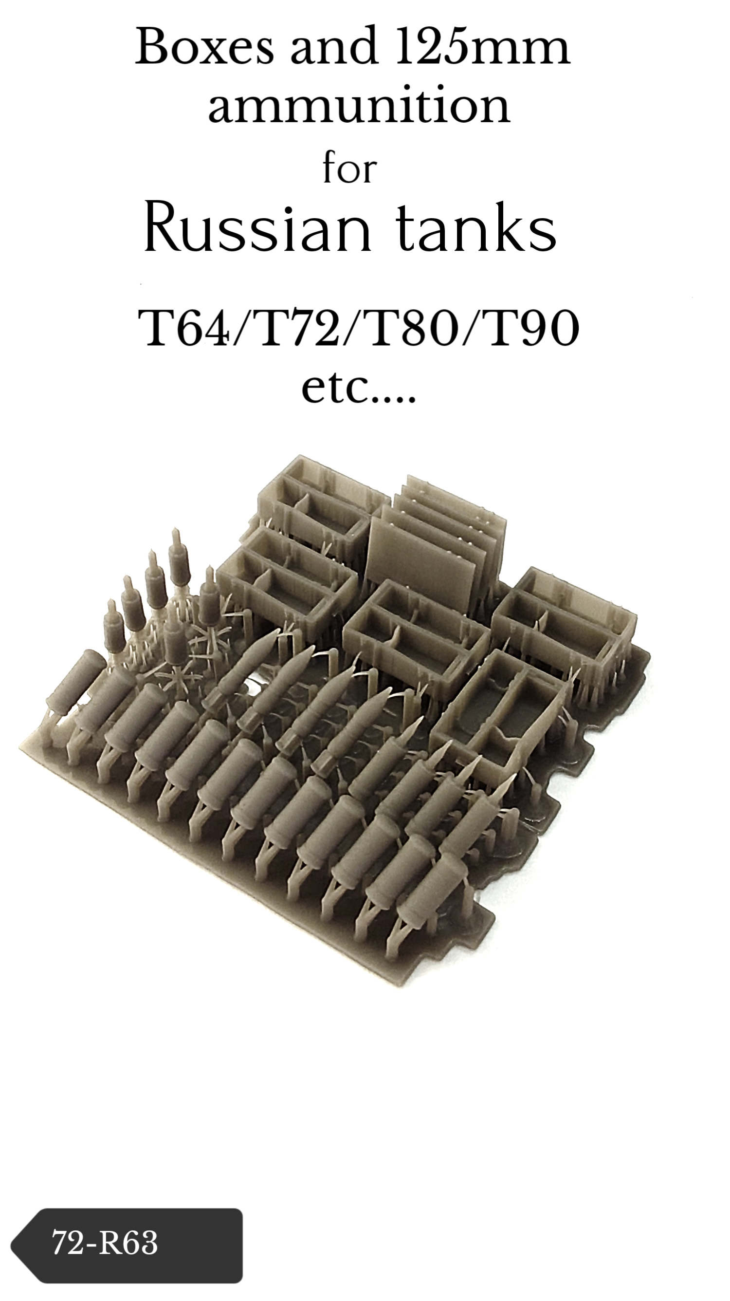 Soviet / Russian 125mm ammo & crates (T-64/72/80/90)