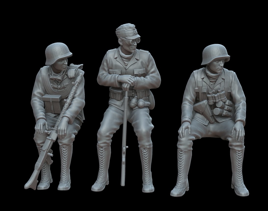 WW2 German DAK soldiers - set 3