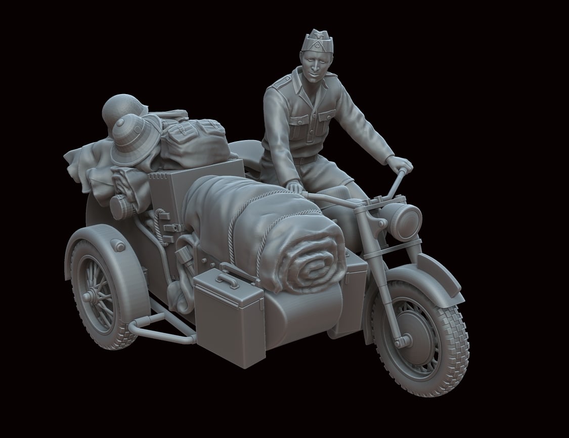 BMW R75 sidecar with DAK rider