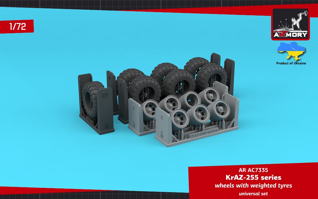 KrAZ-255B wheels with weighted VI-3 tires