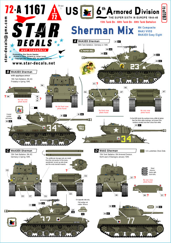 U.S. 6th Armored Division - set 1 - Click Image to Close