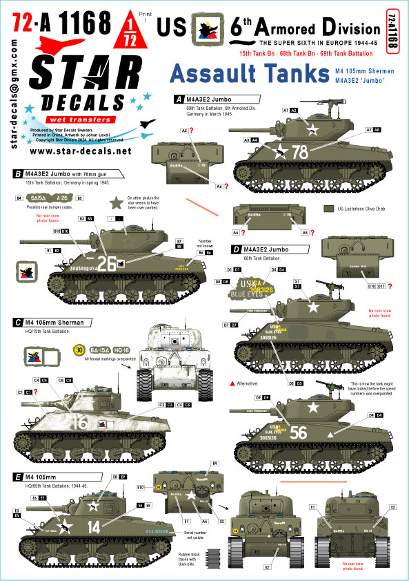 U.S. 6th Armored Division - set 2