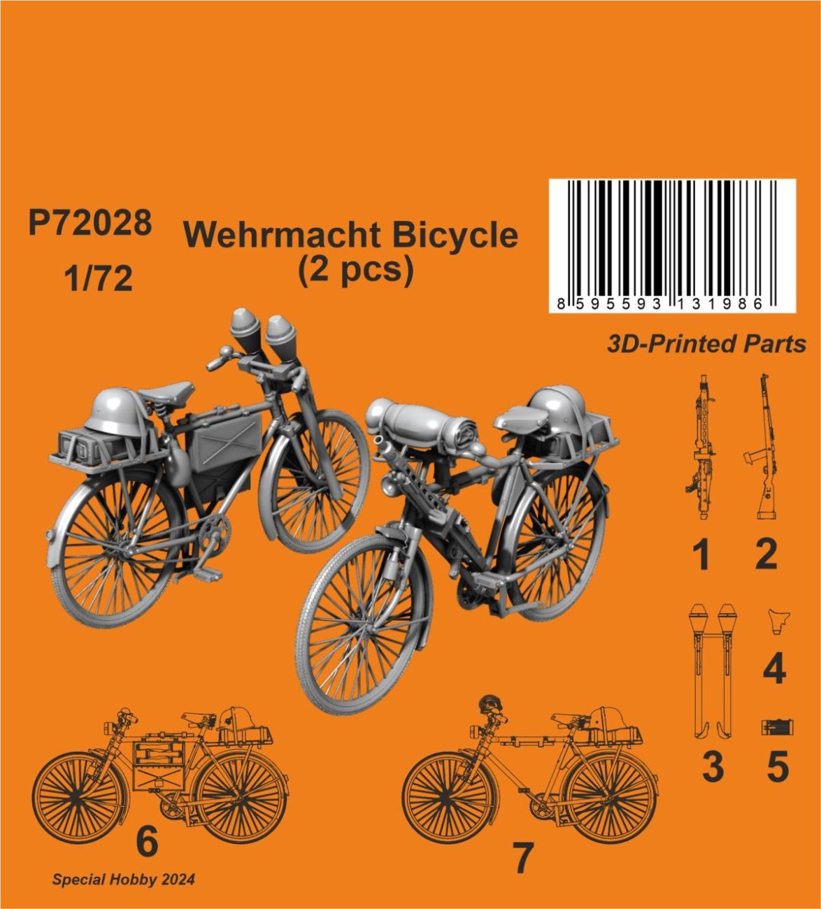 WW2 Wehrmacht bicycle (2pc) - Click Image to Close