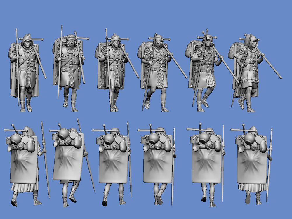 Roman legionnaires -on the march with marching pastries - Click Image to Close