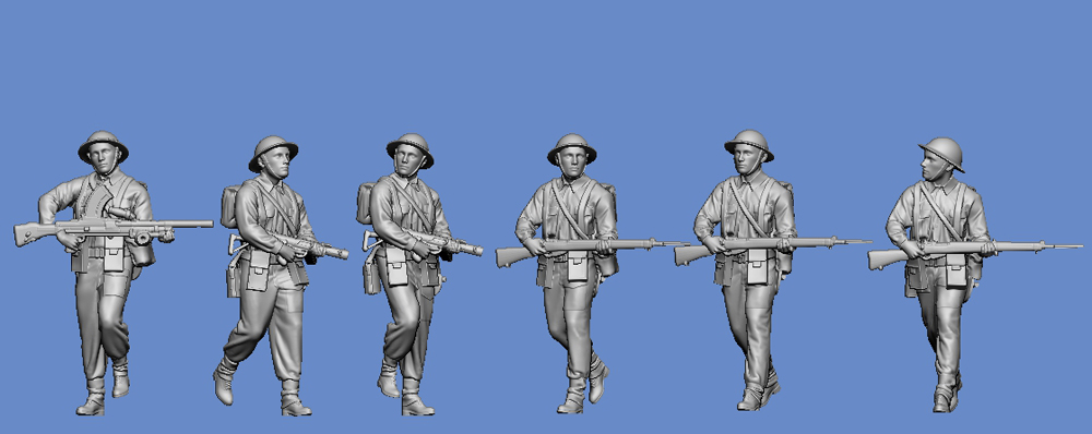 WW2 British Infantry - advancing