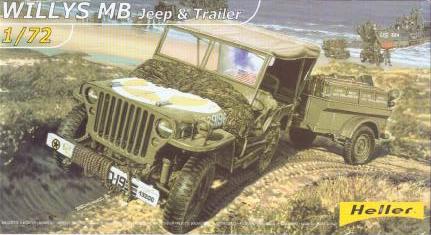 Willys MB Jeep w/Trailer - Click Image to Close