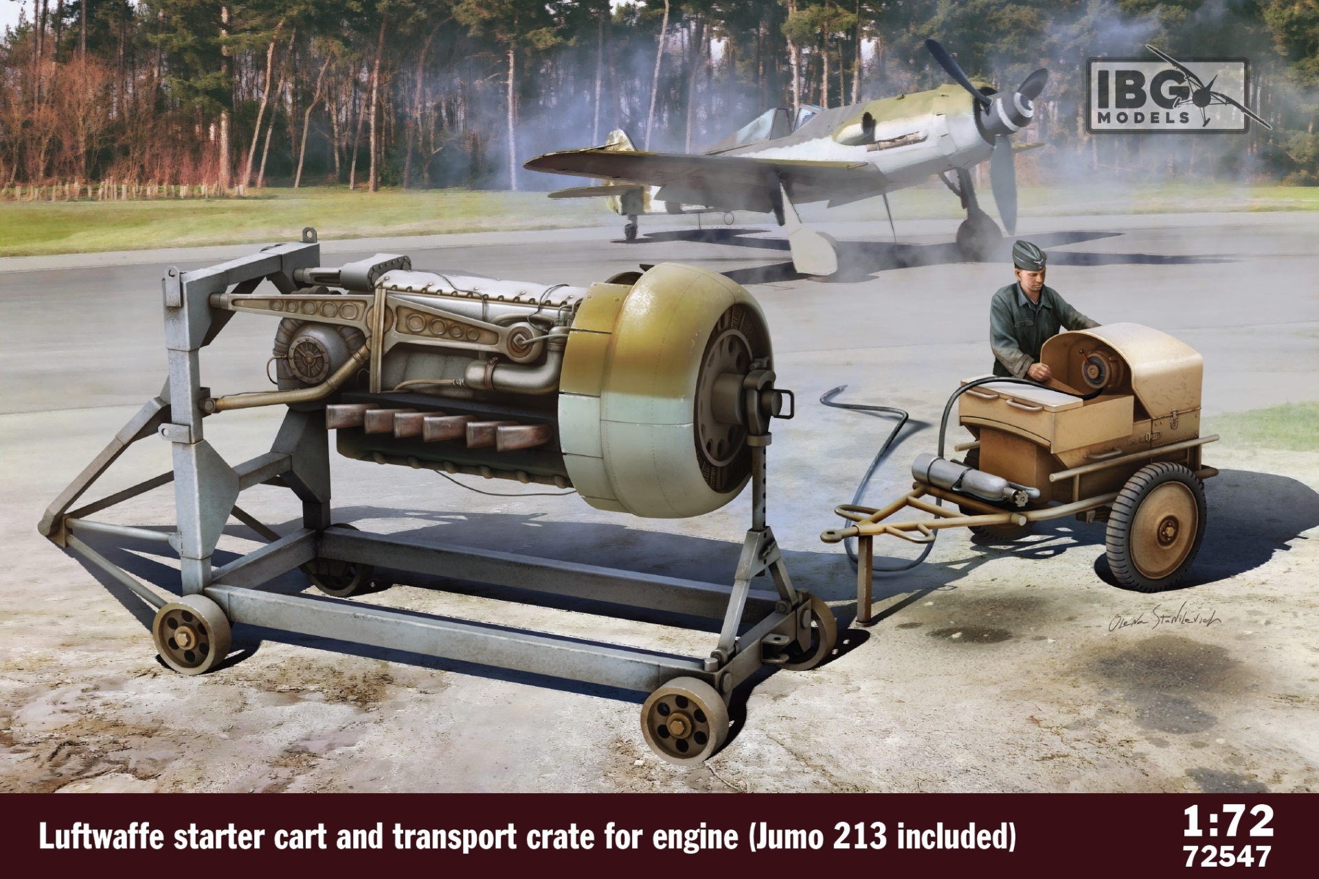 Luftwaffe Starter Cart & Transport Crate wi Jumo 213 enghie