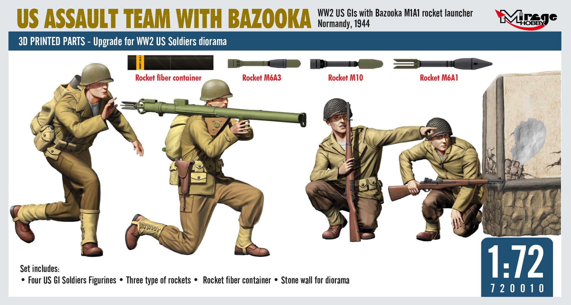 WW2 U.S. M1A1 Bazooka team 1944