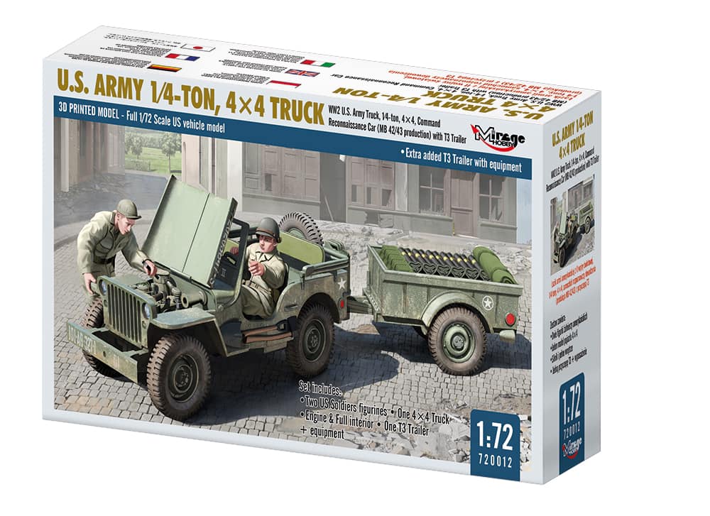 Jeep Willys MB (prod.42/43) with T3 trailer and crew