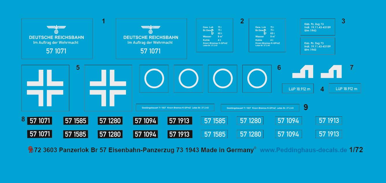 Panzerlok BR-57 Eisenbahn - Panzerzug 73 -1943