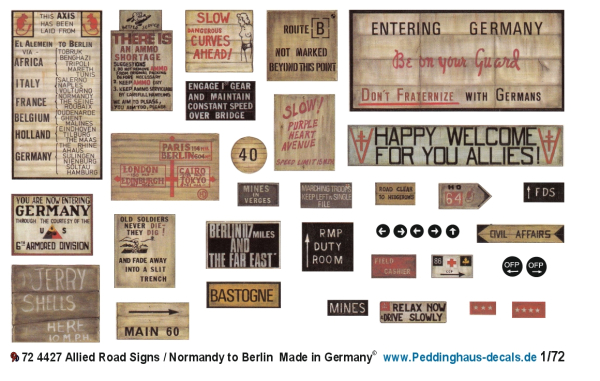 WW2 Allied road signs - from Normandy to Berlin - Click Image to Close