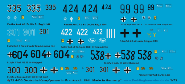 German tanks in France 1944 - Click Image to Close