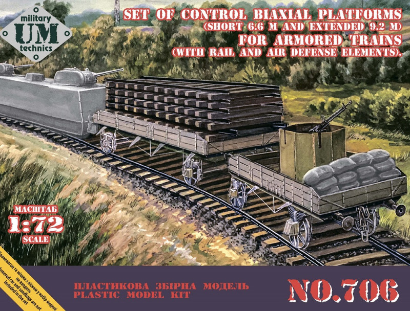Soviet railway control biaxial platforms 6.6 & 9.2m